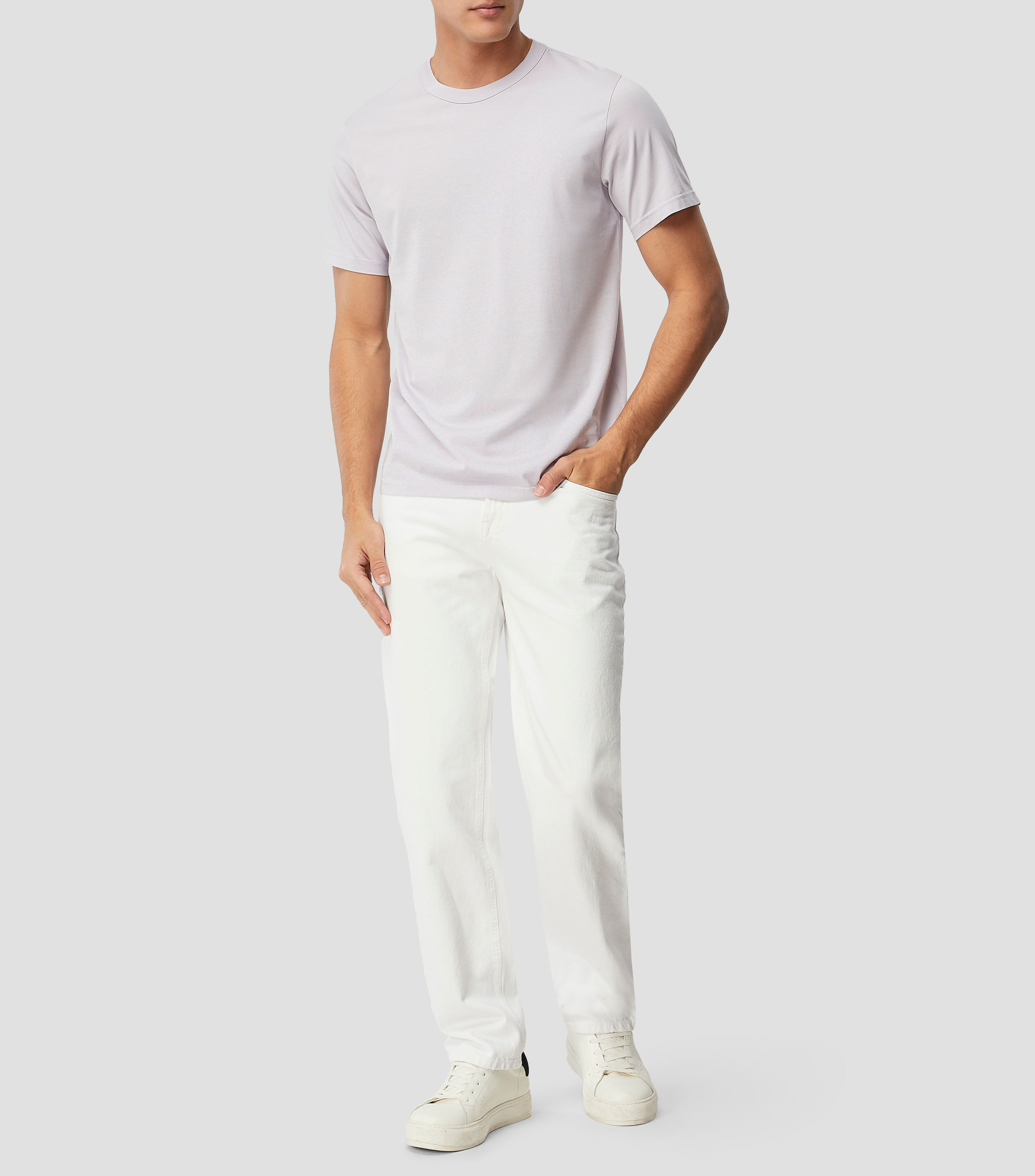 Playera cuello redondo manga corta lisa Hombre